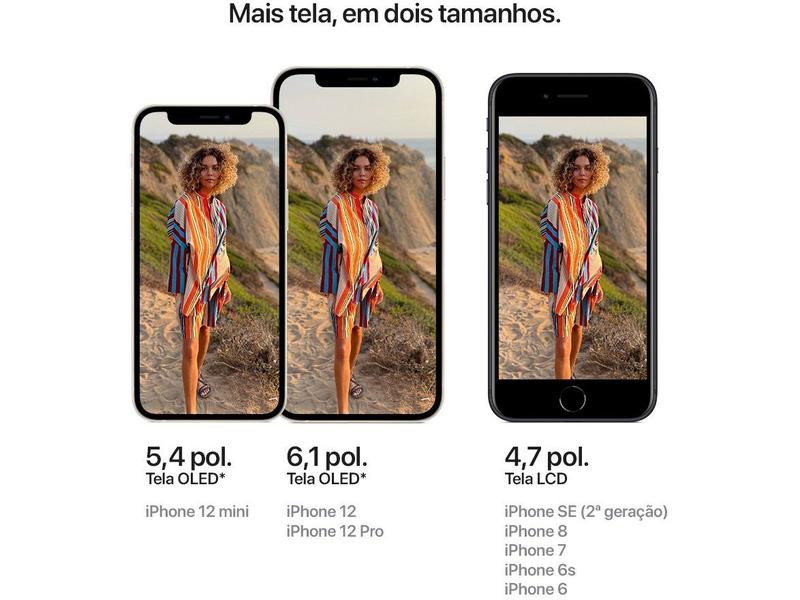 iPhone 12 Apple 128GB (PRODUCT)RED Tela 6,1” - Câm. Dupla 12MP iOS